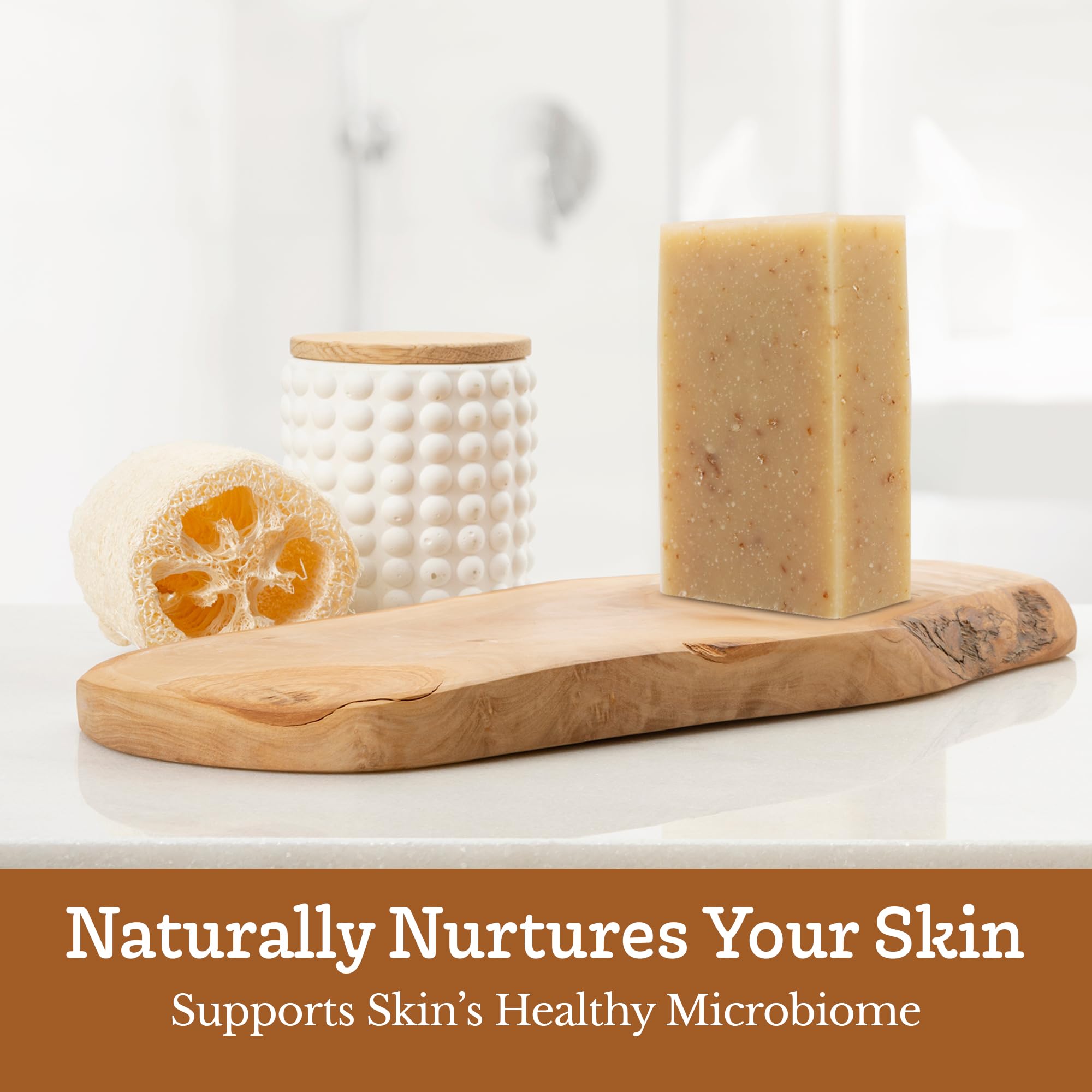 Southern Natural Oatmeal Soap Bar (3 Pack) – Unscented Goat Milk for Dry, Sensitive Skin
