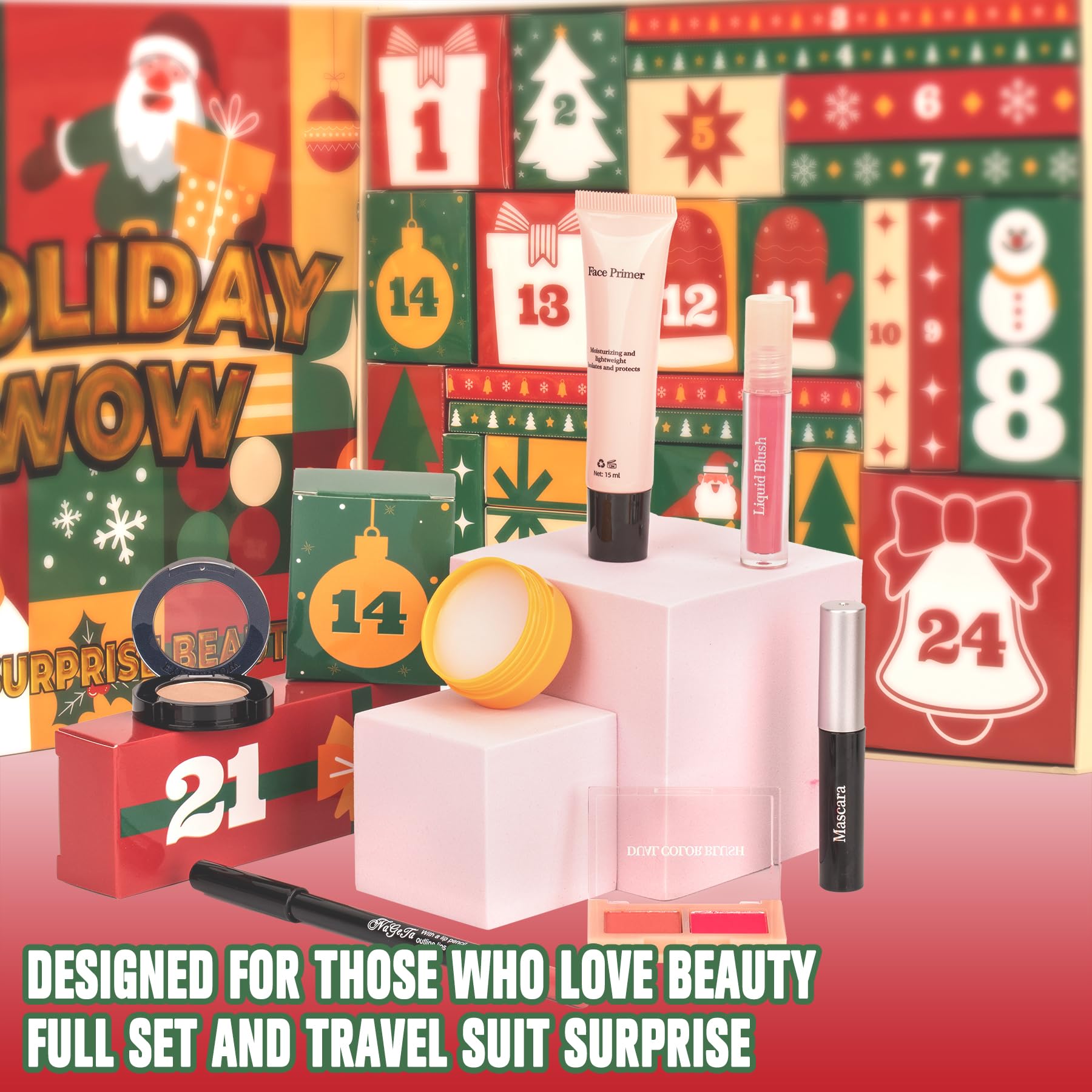SOYUB Makeup Advent Calendar 2025 – 24 Day Teen Beauty Gift Set | Christmas Advent Calendar for Teen Girls