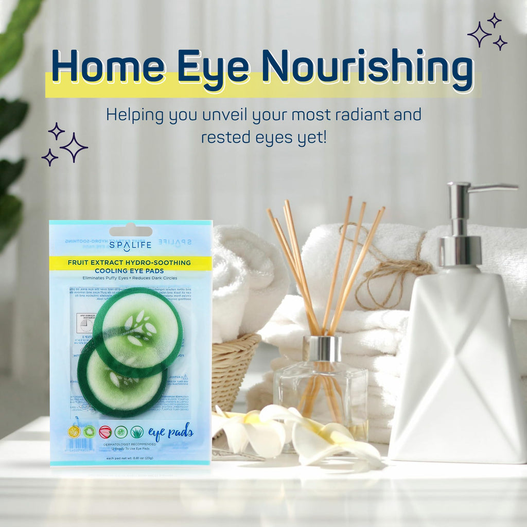 SpaLife Cooling Cucumber Eye Pads – Hydrating Puffy Eye Patches (48 Count)