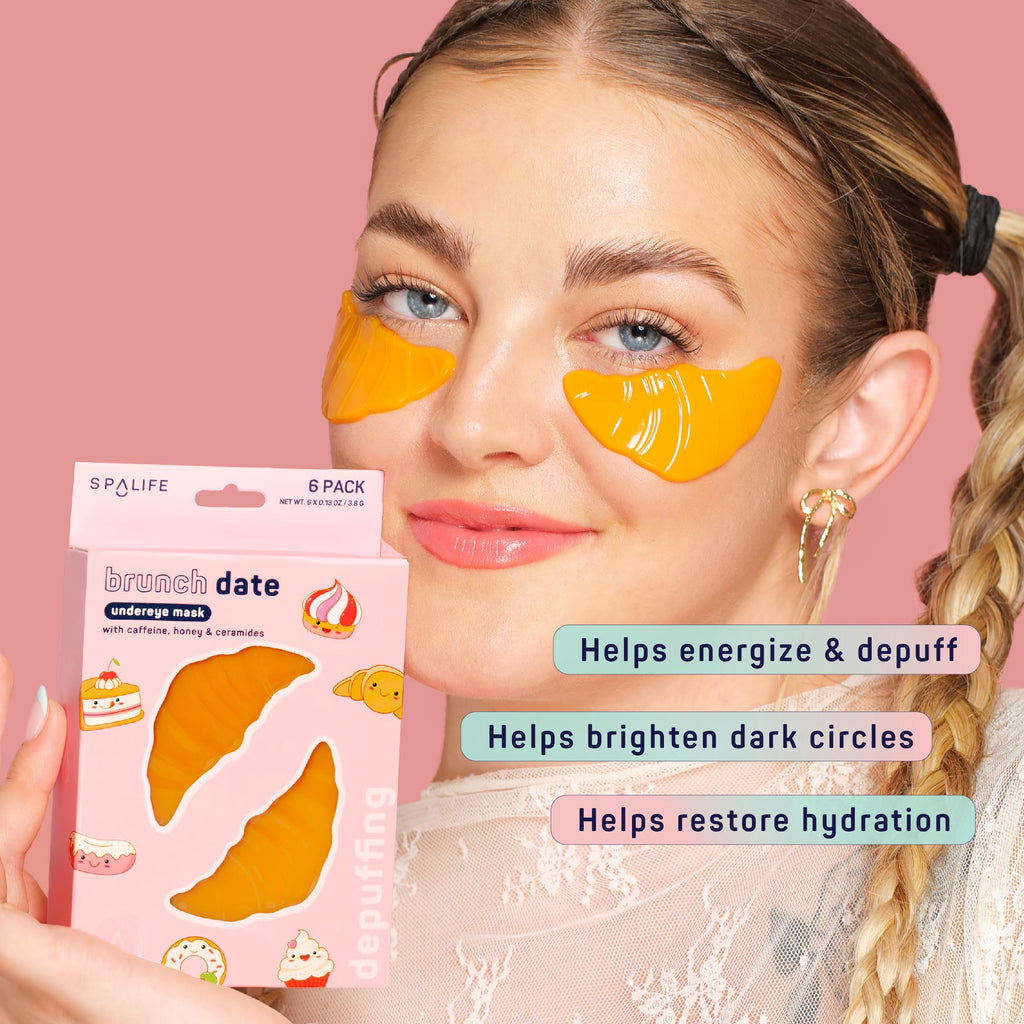 SpaLife Brunch Date Undereye Mask & Pimple Patch Duo – Floral Masks, Heart Patches, Mother’s Day Gift