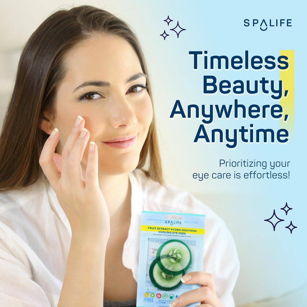 SpaLife Cooling Cucumber Eye Pads – Hydrating Puffy Eye Patches (48 Count)