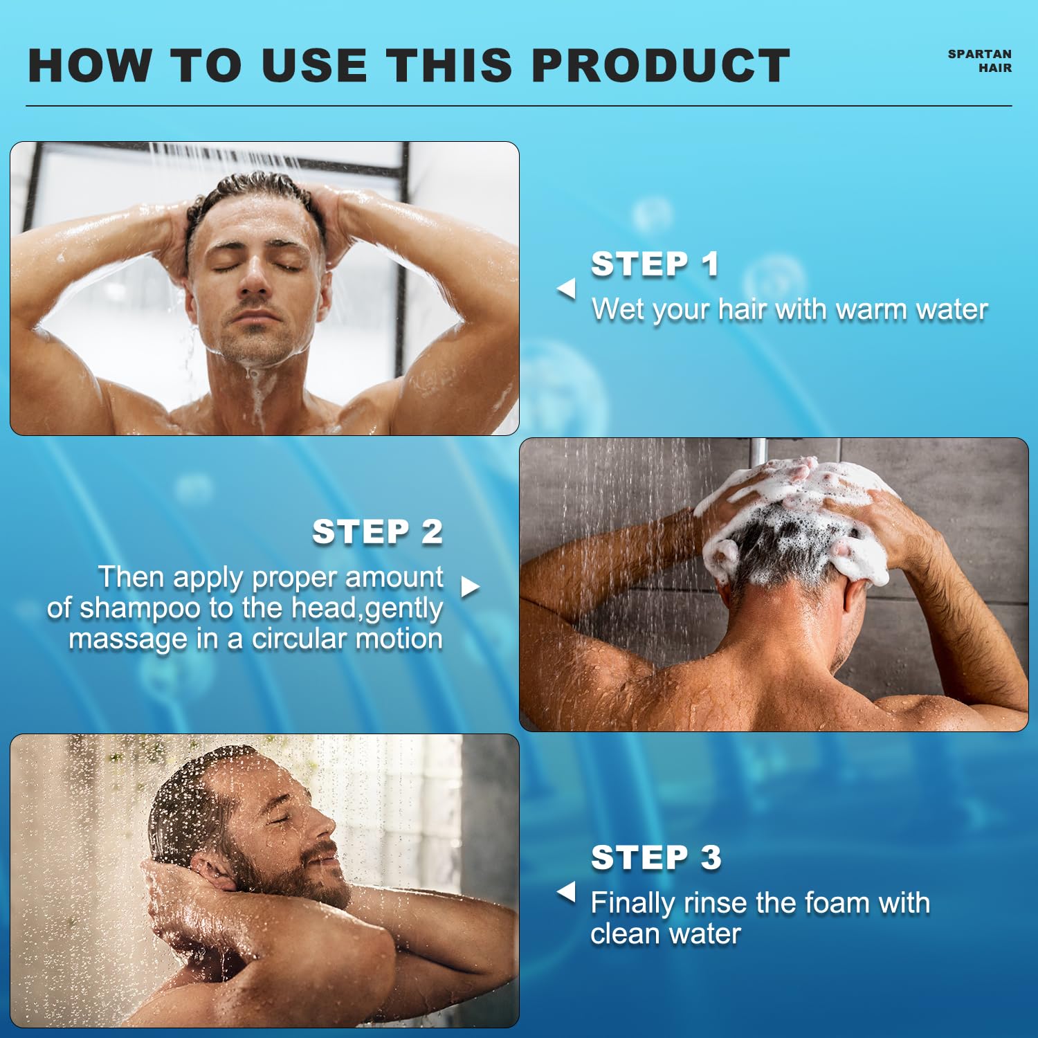 SPARTAN HAIR Shampoo for Men – Strengthening & Smoothing for Thinning & Gray Hair