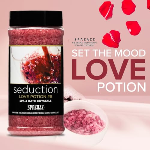 Spazazz Couples Romance Gift Set – Hot Tub Aromatherapy Crystals | Love Potion No.9