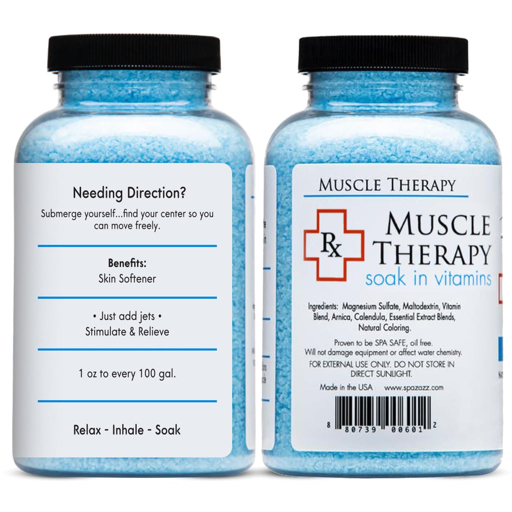 Spazazz RX Therapy Collection: Joint Therapy & Muscle Therapy Bath Salts – 2-Pack Bundle (19 oz Each)