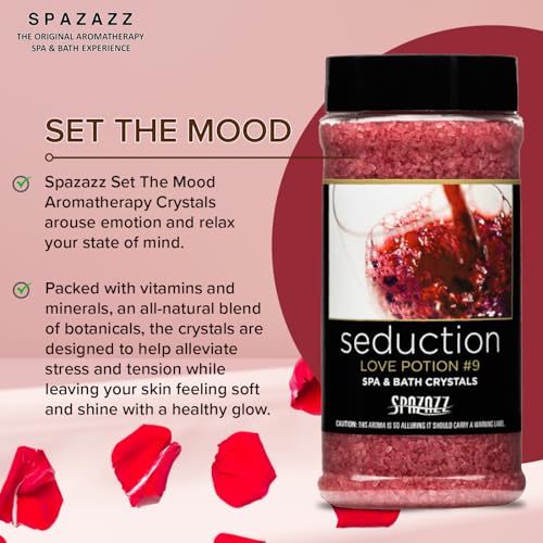 Spazazz Couples Romance Gift Set – Hot Tub Aromatherapy Crystals | Love Potion No.9