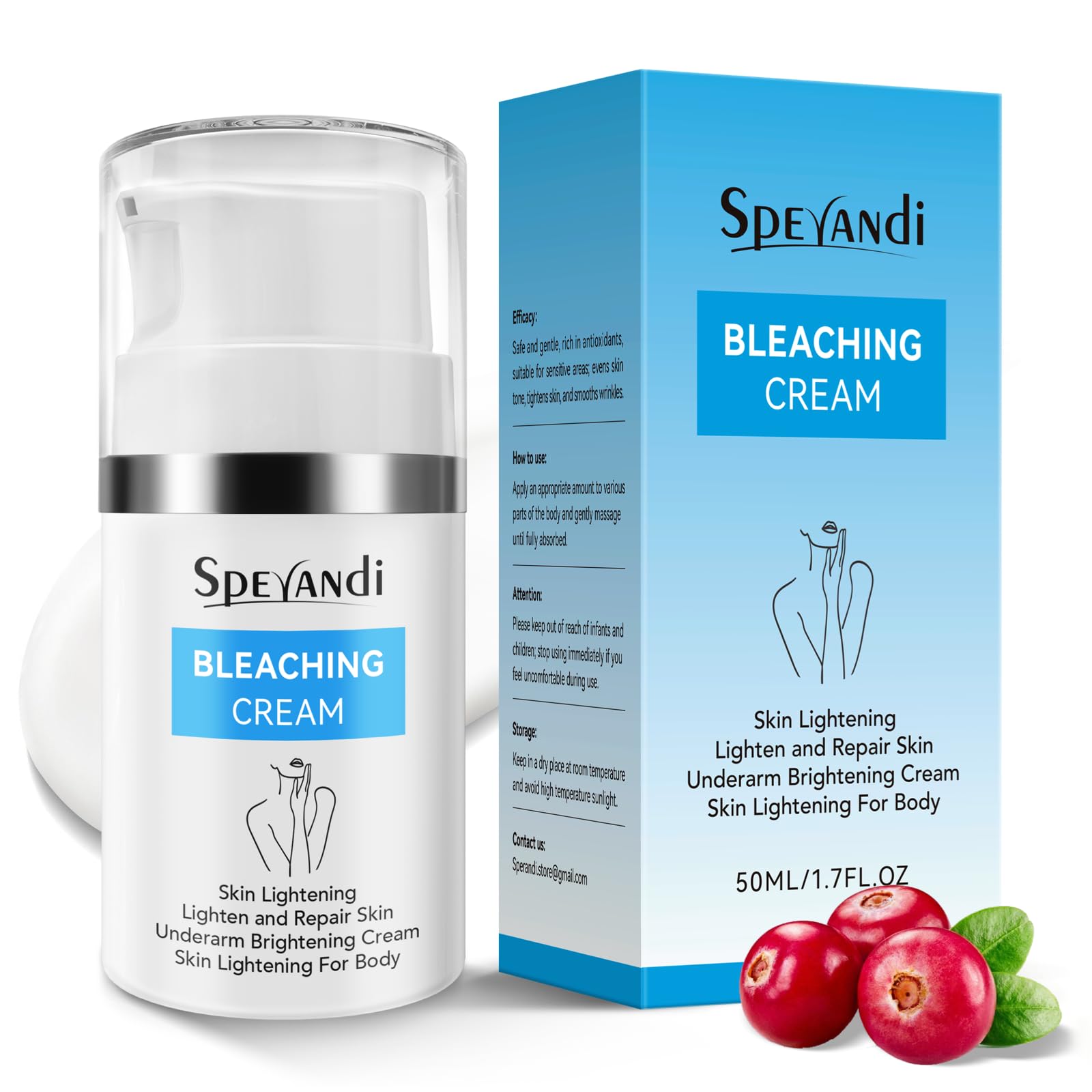 Sperandi Moisturizing Dark Spot Remover for Body with Vitamin C – Gentle Lightening Cream for Underarms, Bikini Line & More (1.7 fl oz)