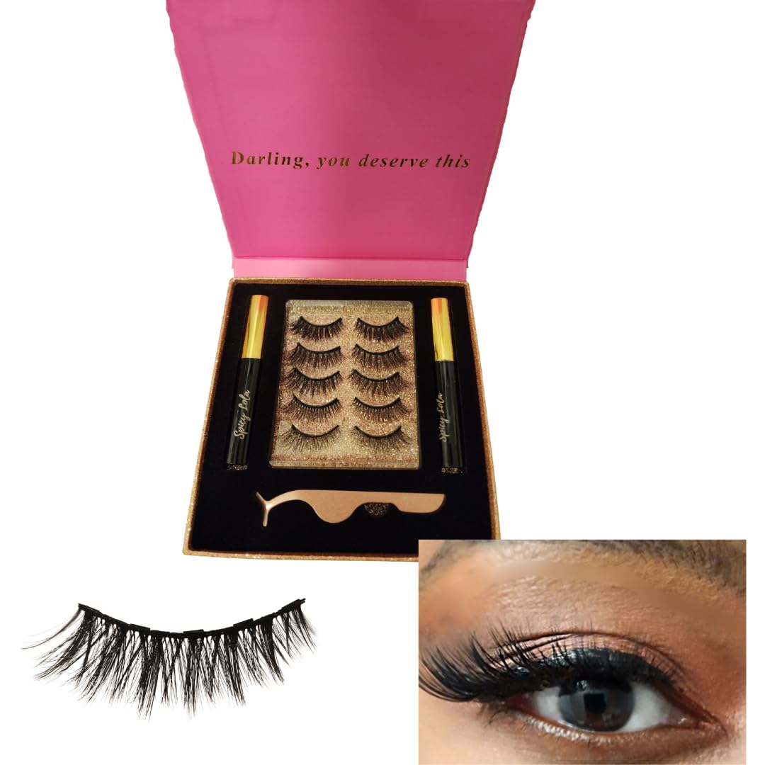 Spicy Lola Cat Eye Magnetic Lashes – Vegan Faux Mink, Reusable & Easy Magnetic Liner System