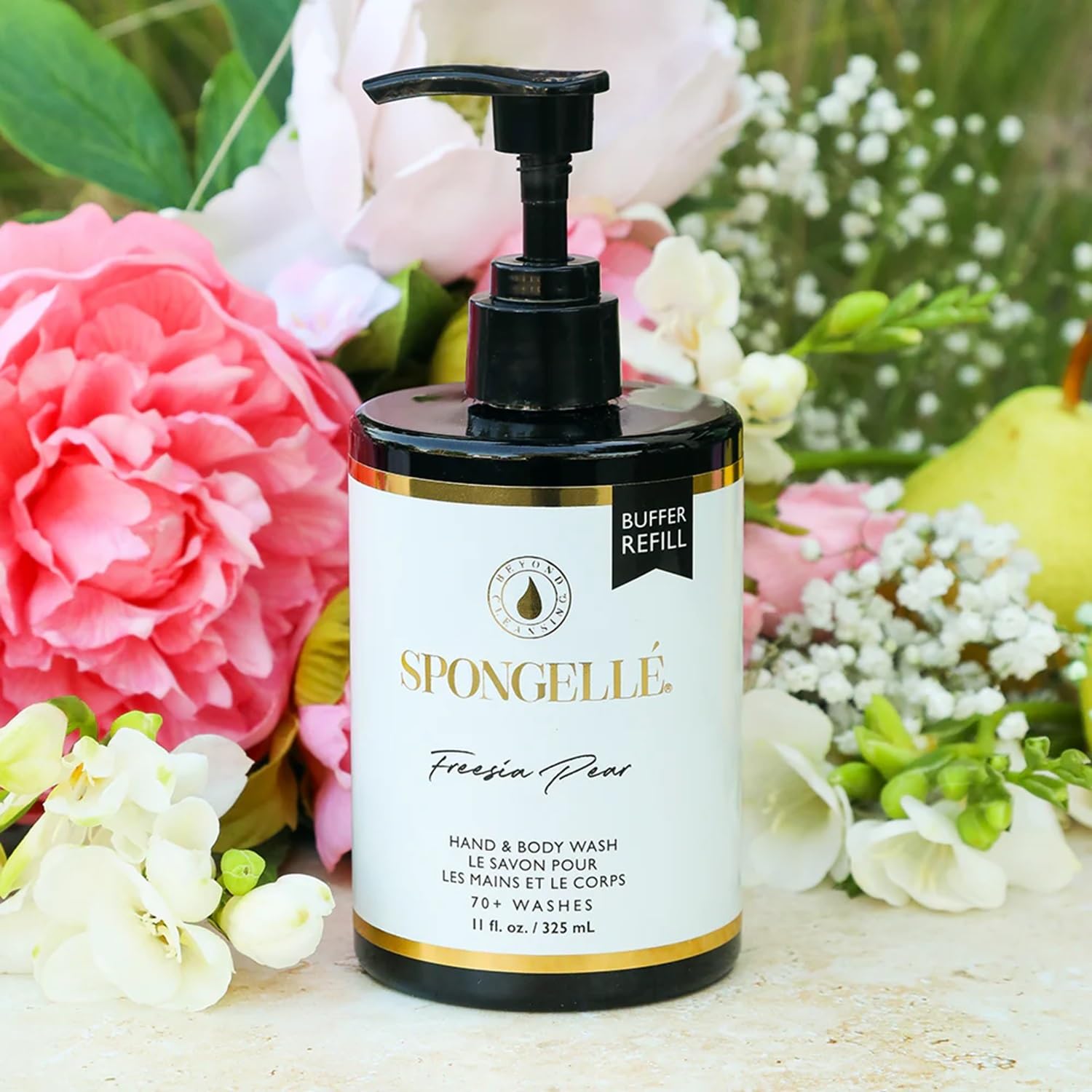 SPONGELLÉ Freesia Pear Body Wash – Luxurious Fragrance and Silky Lather