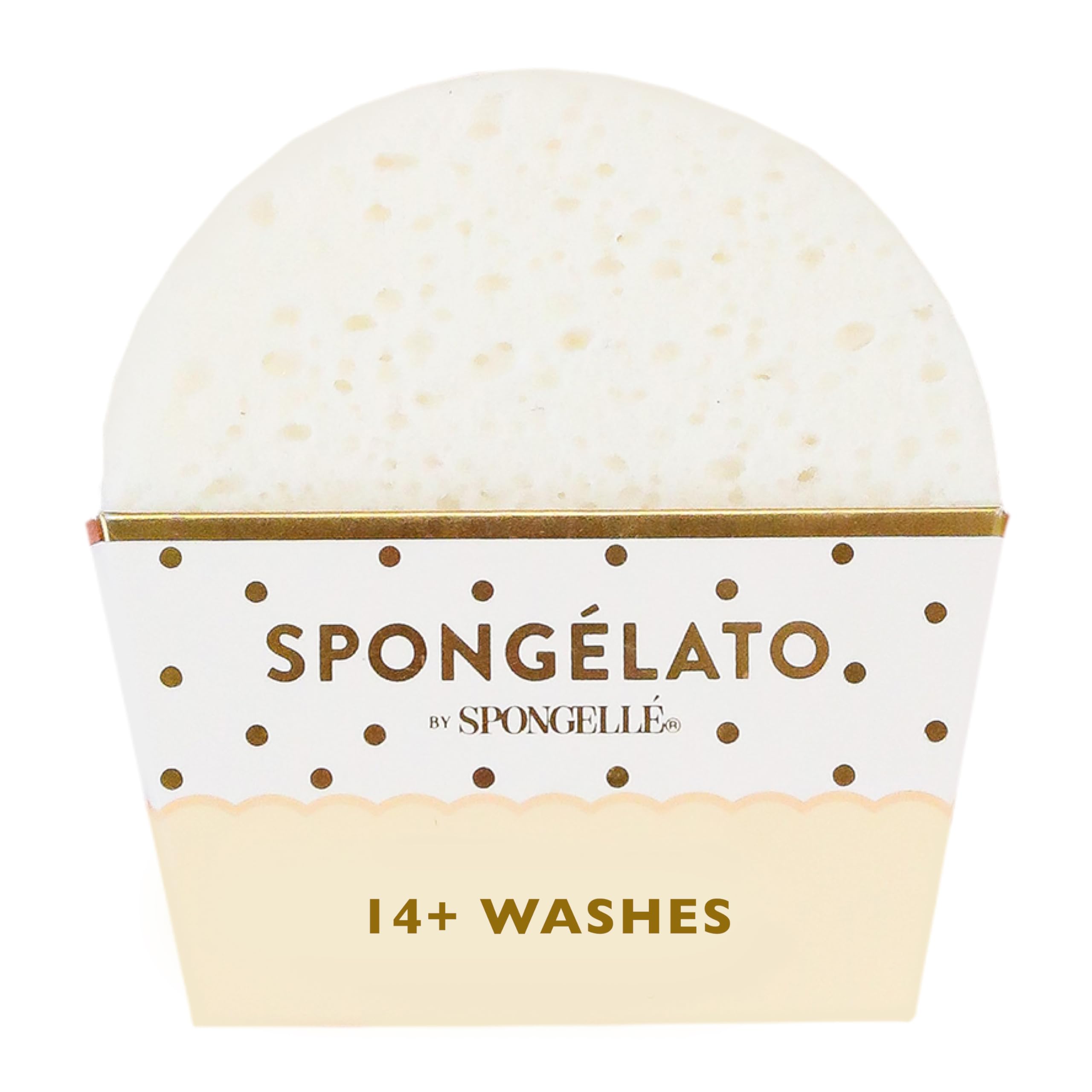 Spongelato Loofah Exfoliating Scrubber by Spongelle – Gelato-Inspired Body Wash Buffer