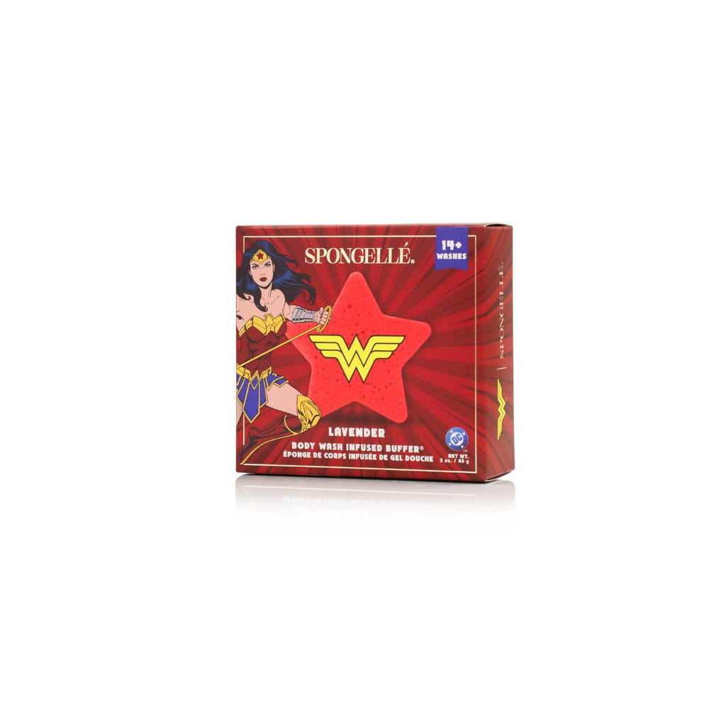 Spongellé Wonder Woman Lavender Body Buffer – DC Super Hero Collection