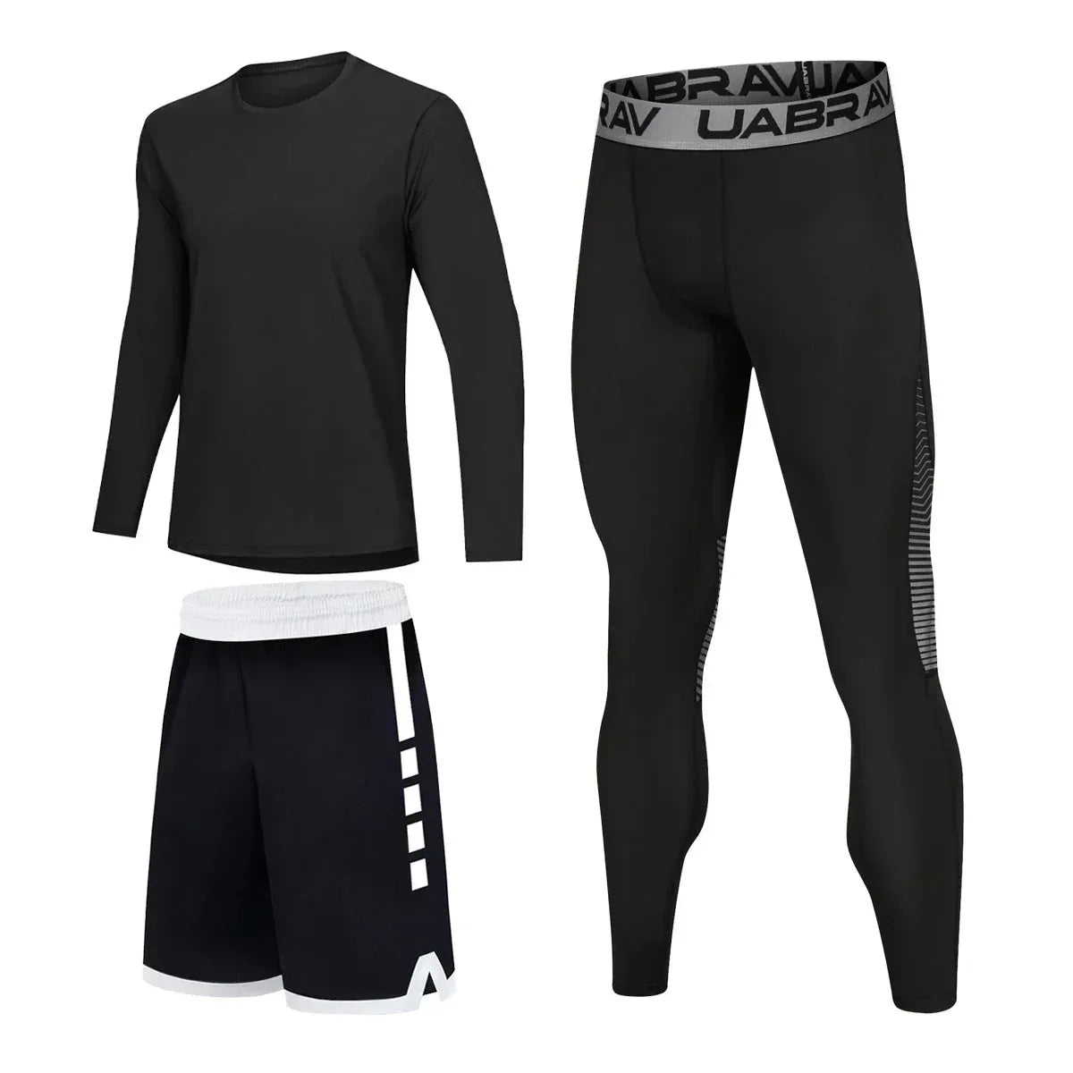 Sportswear for Men: High-Elastic Quick-Drying Compression Leggings Set