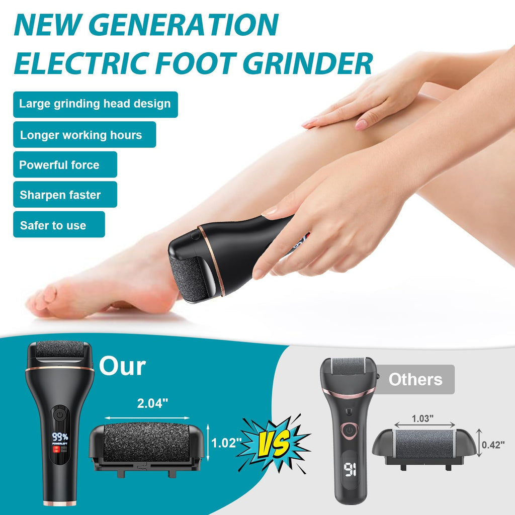 Spriak 16-in-1 Electric Callus Remover Kit – Rechargeable Foot Care Tool for Home Pedicure