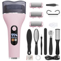 Spriaq 16-in-1 Electric Callus Remover for Feet – Rechargeable Pink Kit