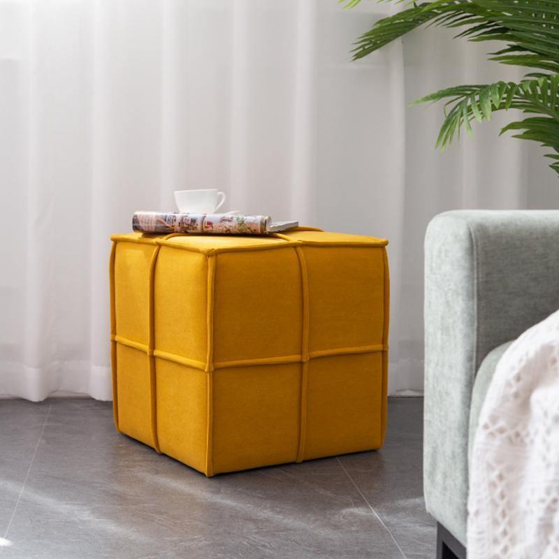 Square Stool, Yellow