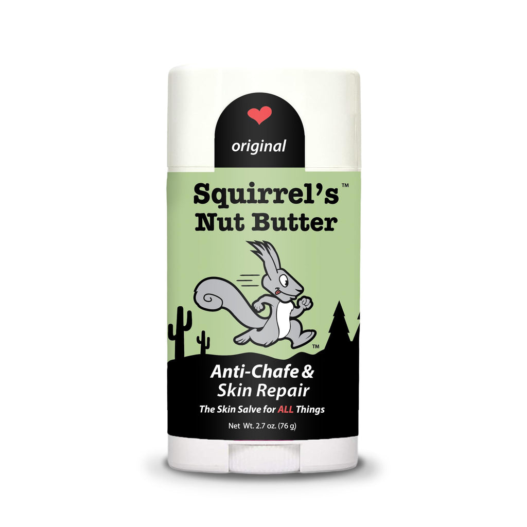 Squirrel's Nut Butter Anti Chafe Stick | All Natural Skin Care for Athletes & Adventurers | Thighs, Arms, Pack Straps & More | 2.7 oz