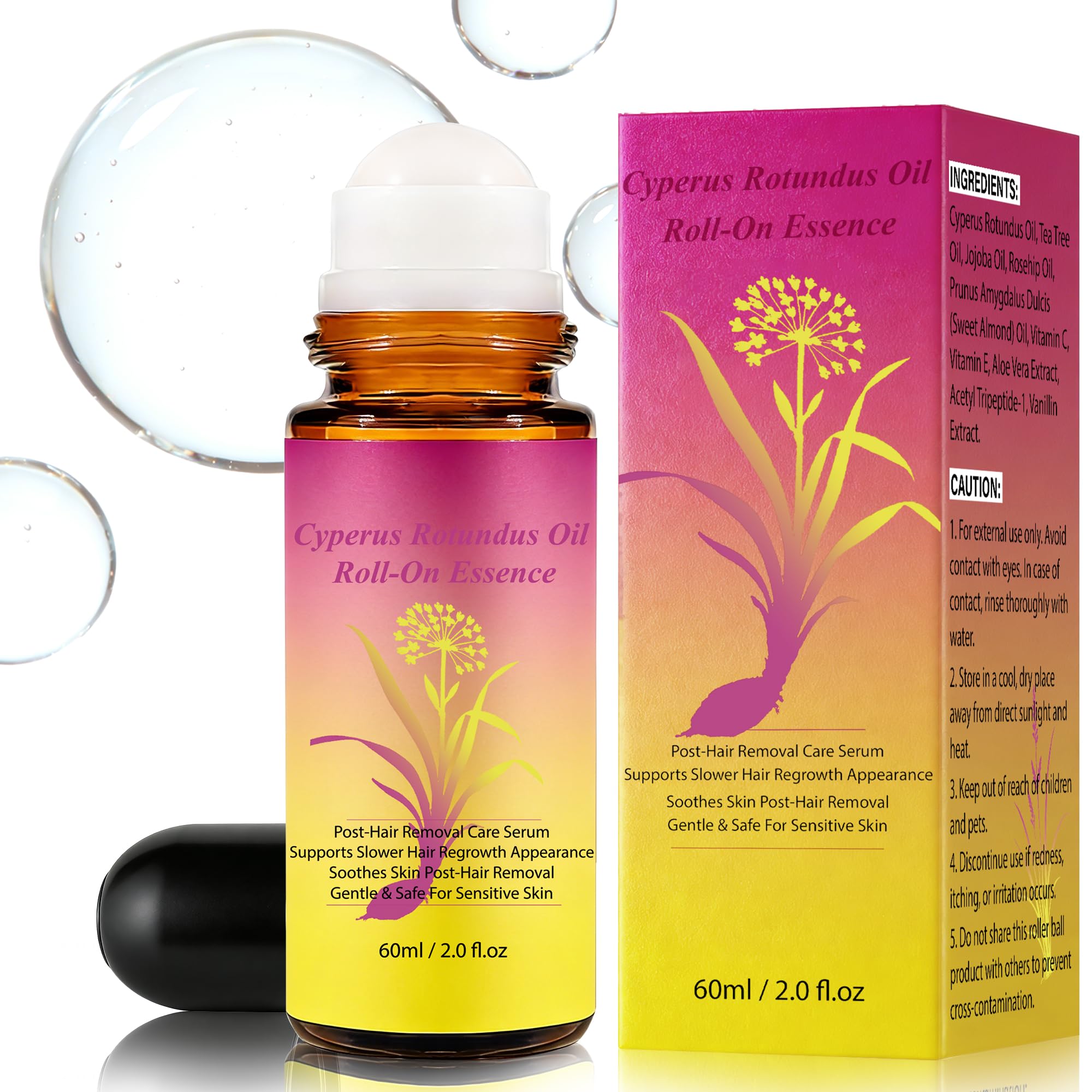 SRIOIO Cyperus Rotundus Oil – Natural Cyprus Cypress Rotundus for Hair Reduction & Skin Soothing (2.02 Fl Oz)