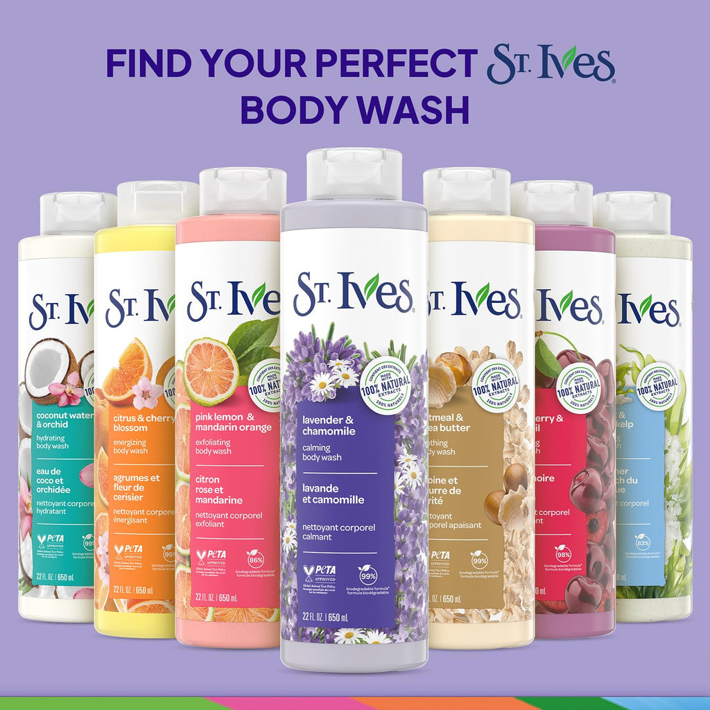 St. Ives Lavender & Chamomile Calming Shower Gel 2-Pack | 22 oz