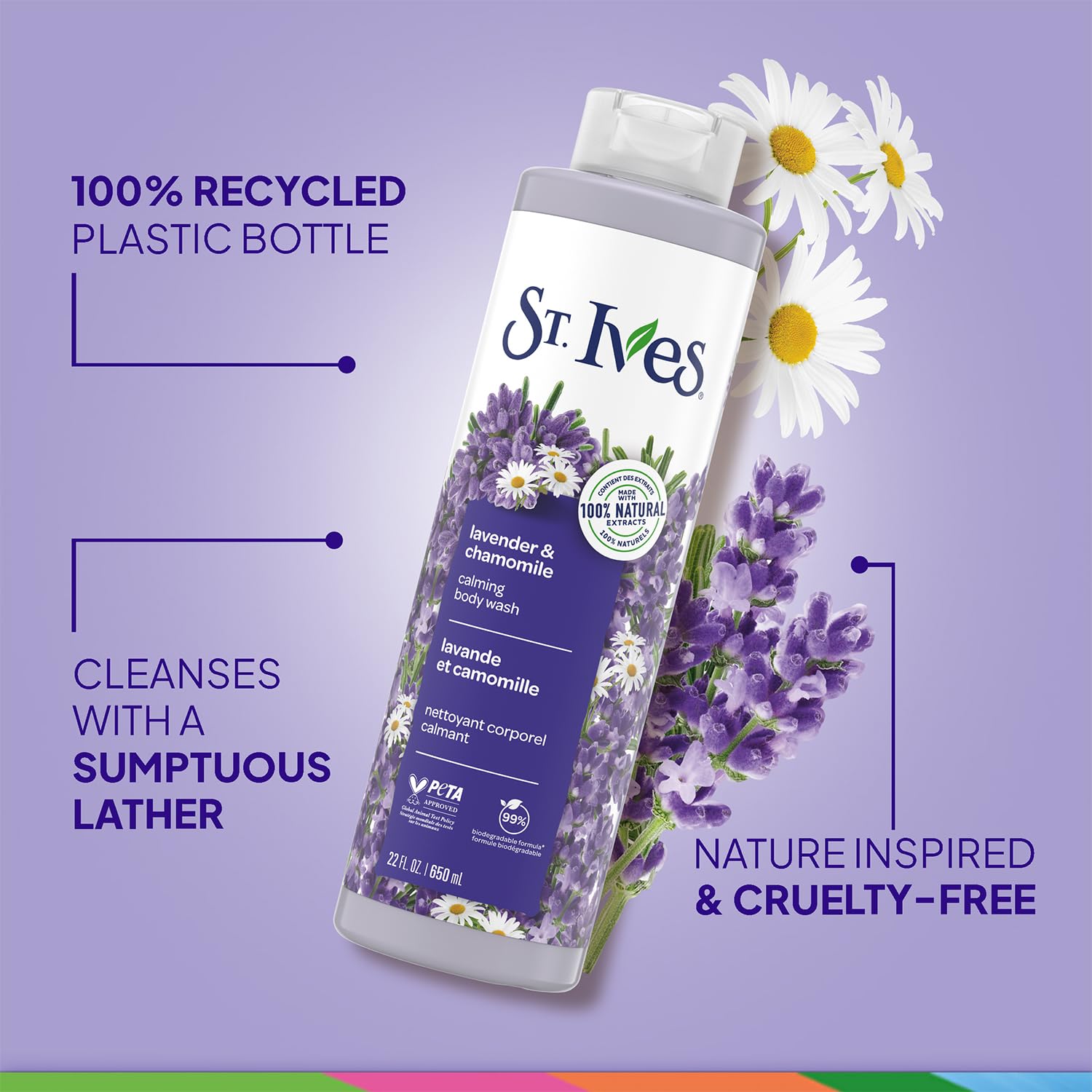 St. Ives Lavender & Chamomile Calming Shower Gel 2-Pack | 22 oz