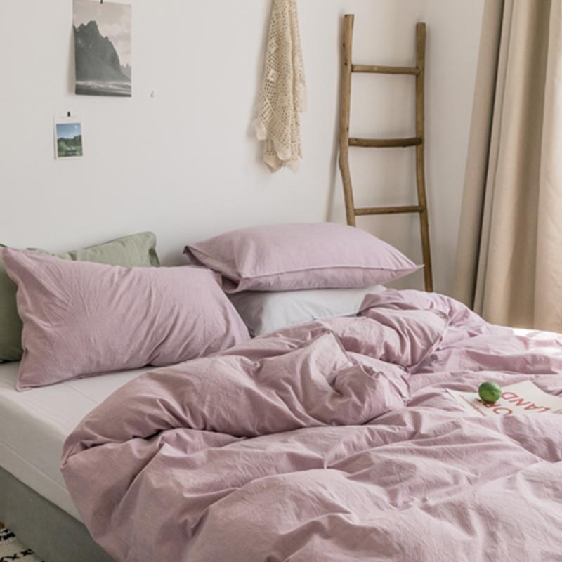 ST214 Linen Duvet Cover + Bed Sheet + 2 Pillowcases, King