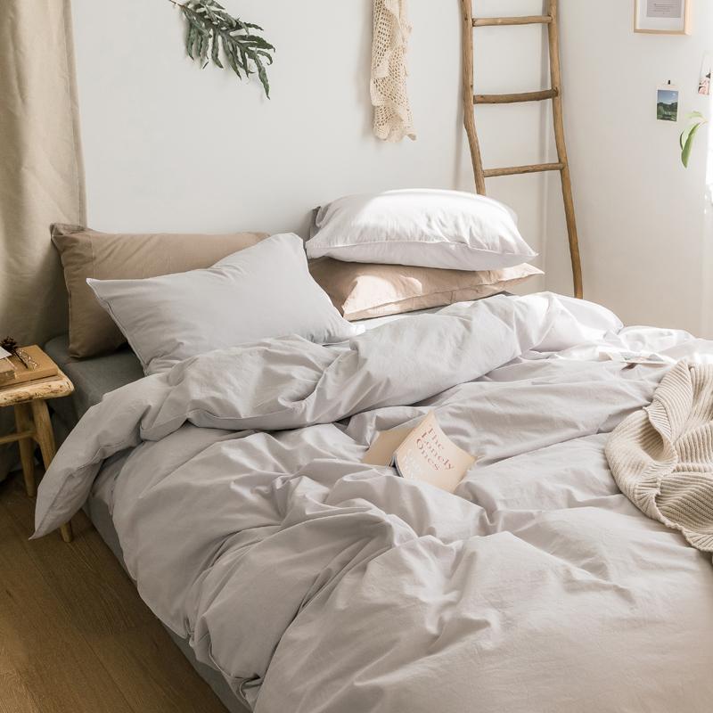 ST214 Linen Duvet Cover + Bed Sheet + 2 Pillowcases, King