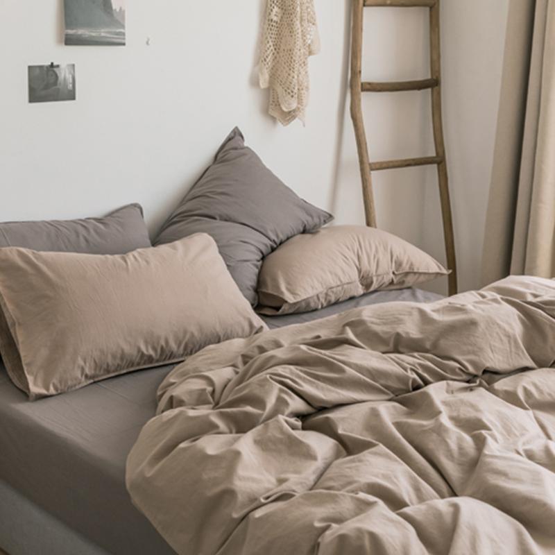 ST214 Linen Duvet Cover + Bed Sheet + 2 Pillowcases, King