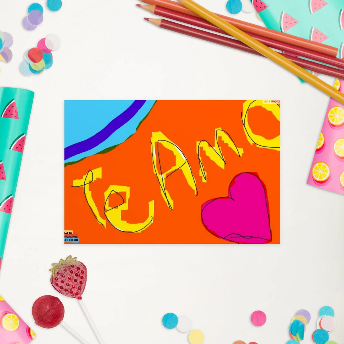 Te Amo Romantic Postcard