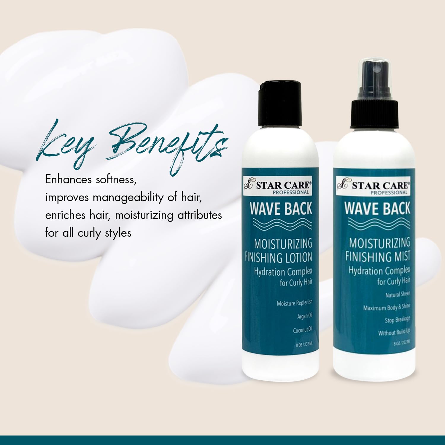 STAR CARE Wave Back Curl Lotion & Mist Set — Curl Definition & Hydration