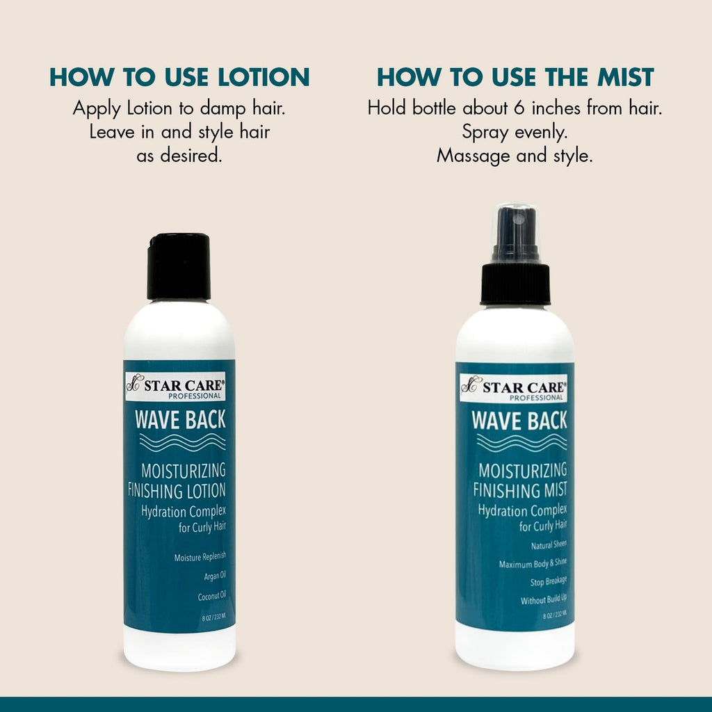 STAR CARE Wave Back Curl Lotion & Mist Set — Curl Definition & Hydration