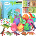 STARYAR 9-Pack Dinosaur Bath Bombs with Surprise Toys – Kids Bath Fizzies & Dino Cards
