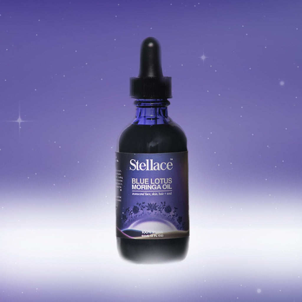 stellace Organic Egyptian Blue Lotus Moringa Oil – 60ml | Pure & Natural Therapeutic Grade for Face, Body & Hair