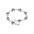 Purple Haze Heart Charm Bracelet
