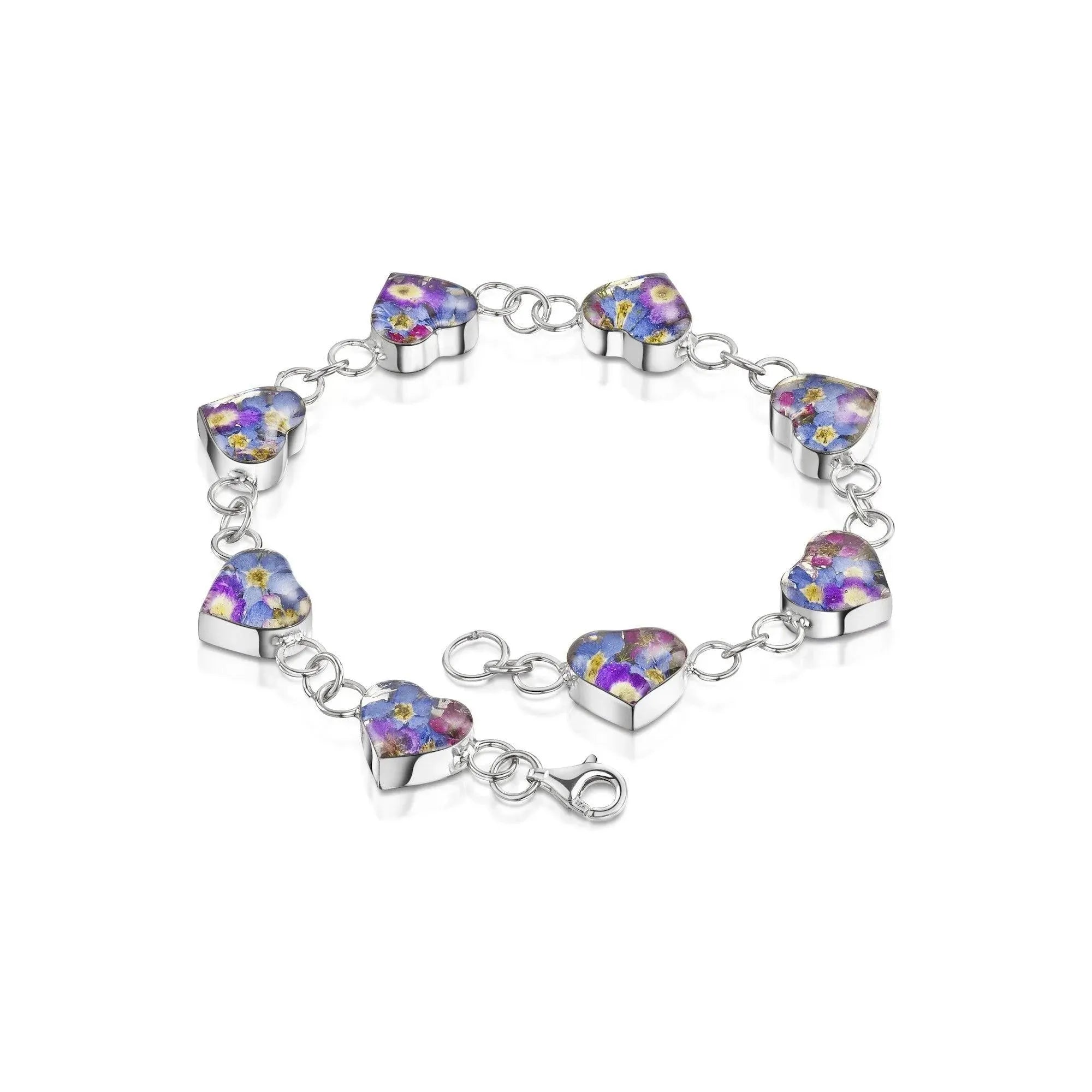 Purple Haze Heart Charm Bracelet