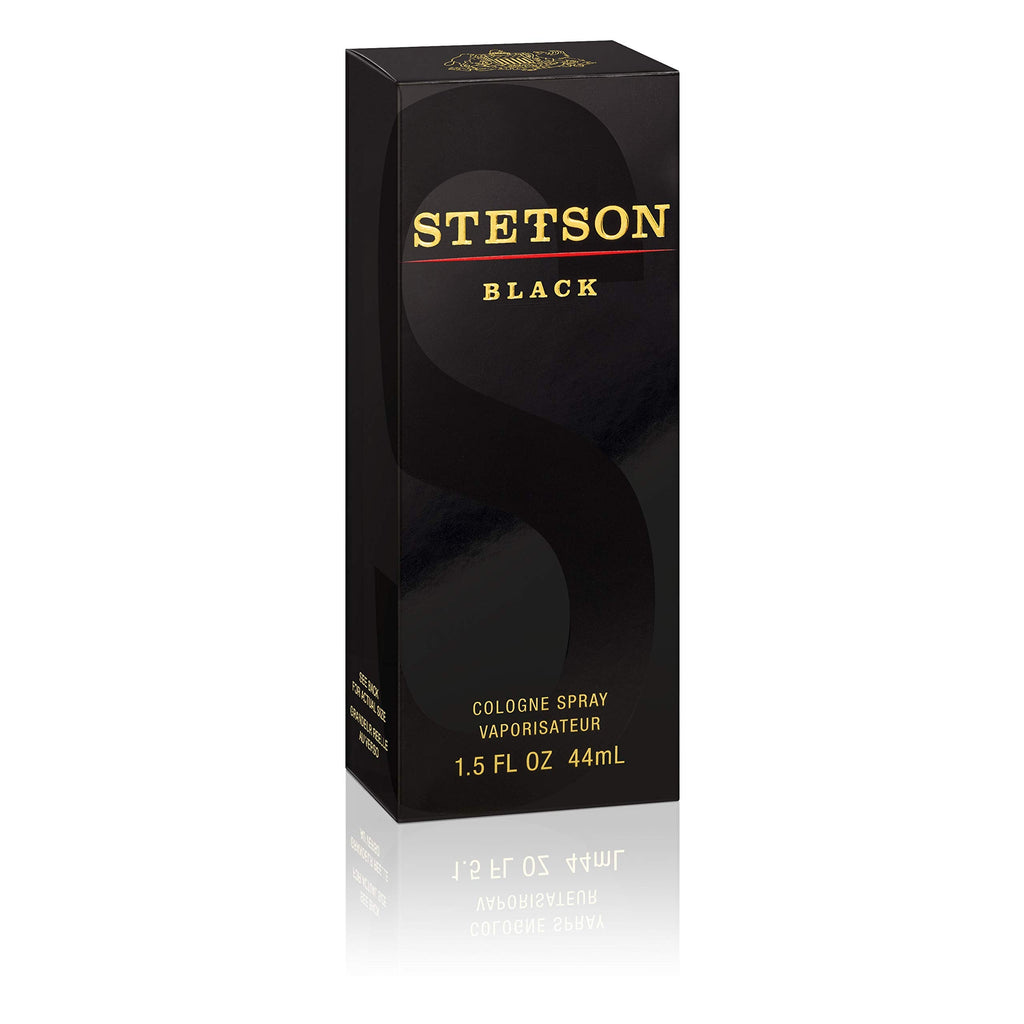 Stetson Black Eau de Cologne Spray – Pack of 2 (44 ml / 1.5 fl oz each)