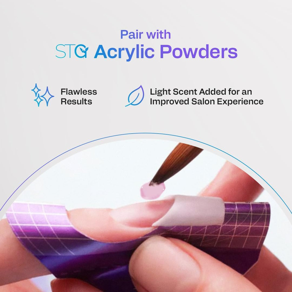 STG Acrylic Monomer EMA - MMA Free, Primerless, Non-Yellowing, Purple 16oz | Nail Sculpting Liquid