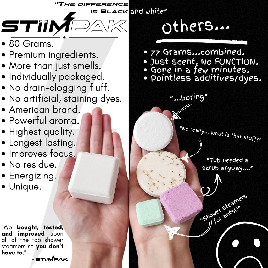 STiiMPAK Shower Steamers Vanilla Strawberry - Synergy XXL 80g | L-Theanine & Menthol | Romantic Gift