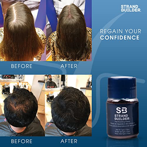Strand Builder Hair Fibers for Thinning Hair - 15g (Black)