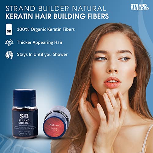 Strand Builder Keratin Hair Fibers for Thinning Hair – Medium Brown, Unscented, 15g