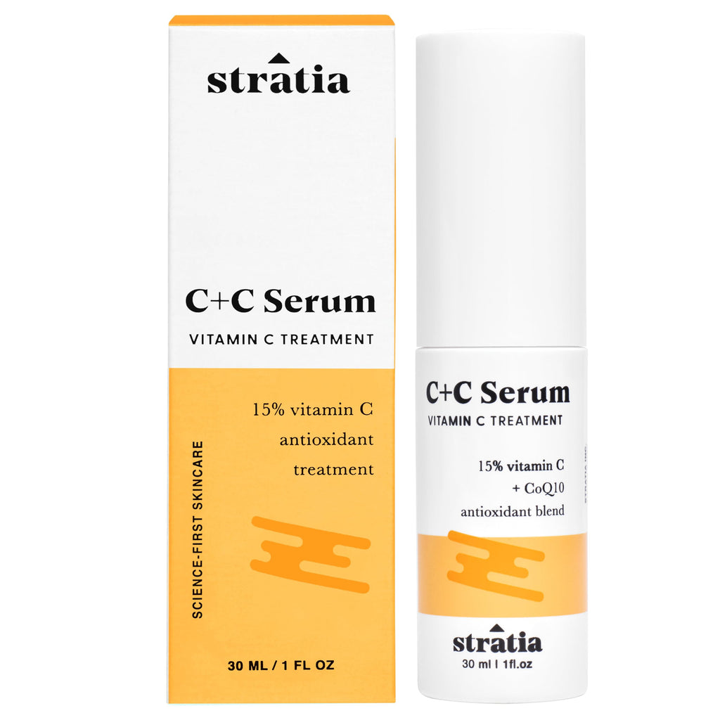 Stratia C+C Vitamin C Serum – 15% Vitamin C, 10% L-Ascorbic Acid, Water-Free (1 Fl Oz)