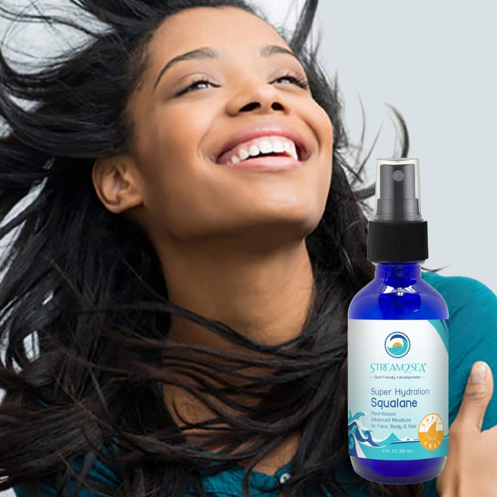 STREAM 2 SEA Squalane Olive-Based Moisturizer – Reef Safe, Shark-Free, Vitamin E, 2 fl oz