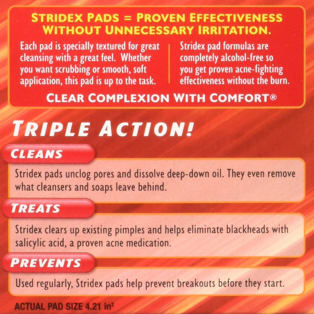 Stri-dex Pads Maximum Strength – 3 Pack of 55 Pads | Stridex