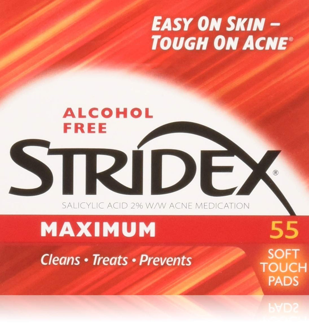 Stri-dex Pads Maximum Strength – 3 Pack of 55 Pads | Stridex