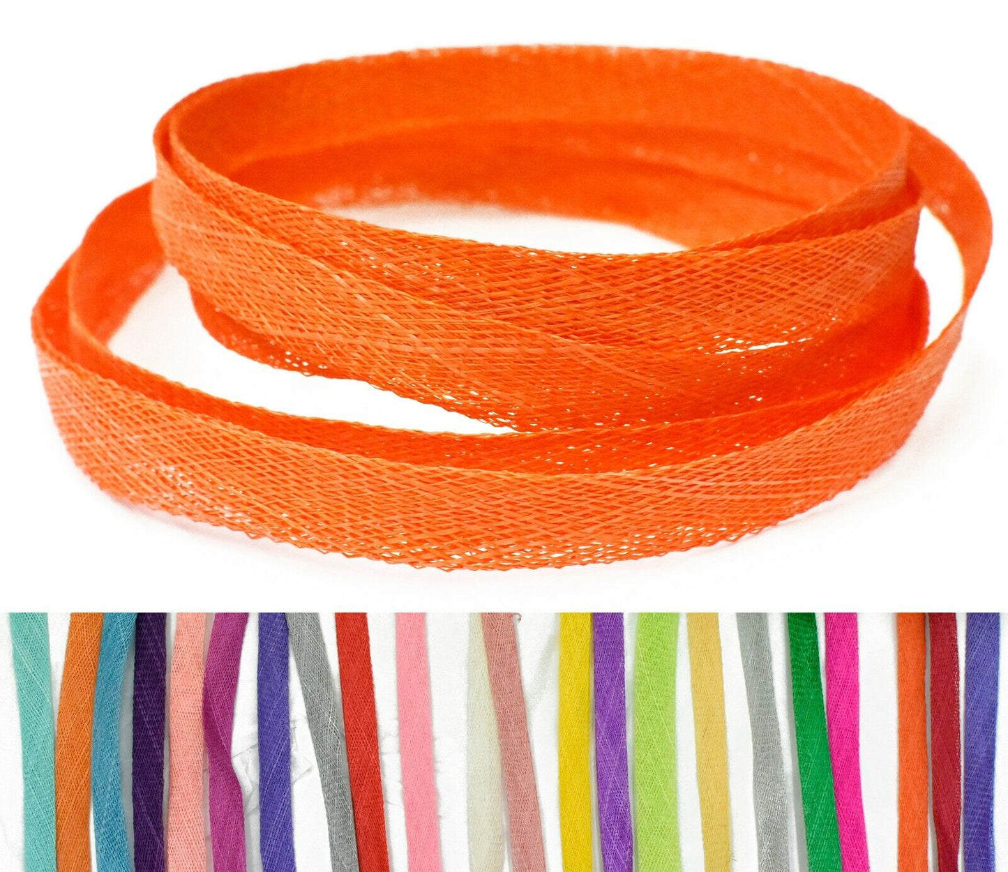 1.6m Long Sinamay Strip - 10mm Width - Fascinator Hat Making Millinery Trimmings Bias Tape