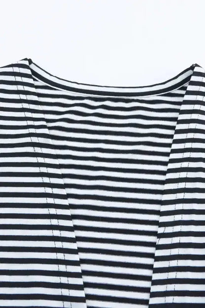 Striped Open Front Long Duster Cardigan Women UK
