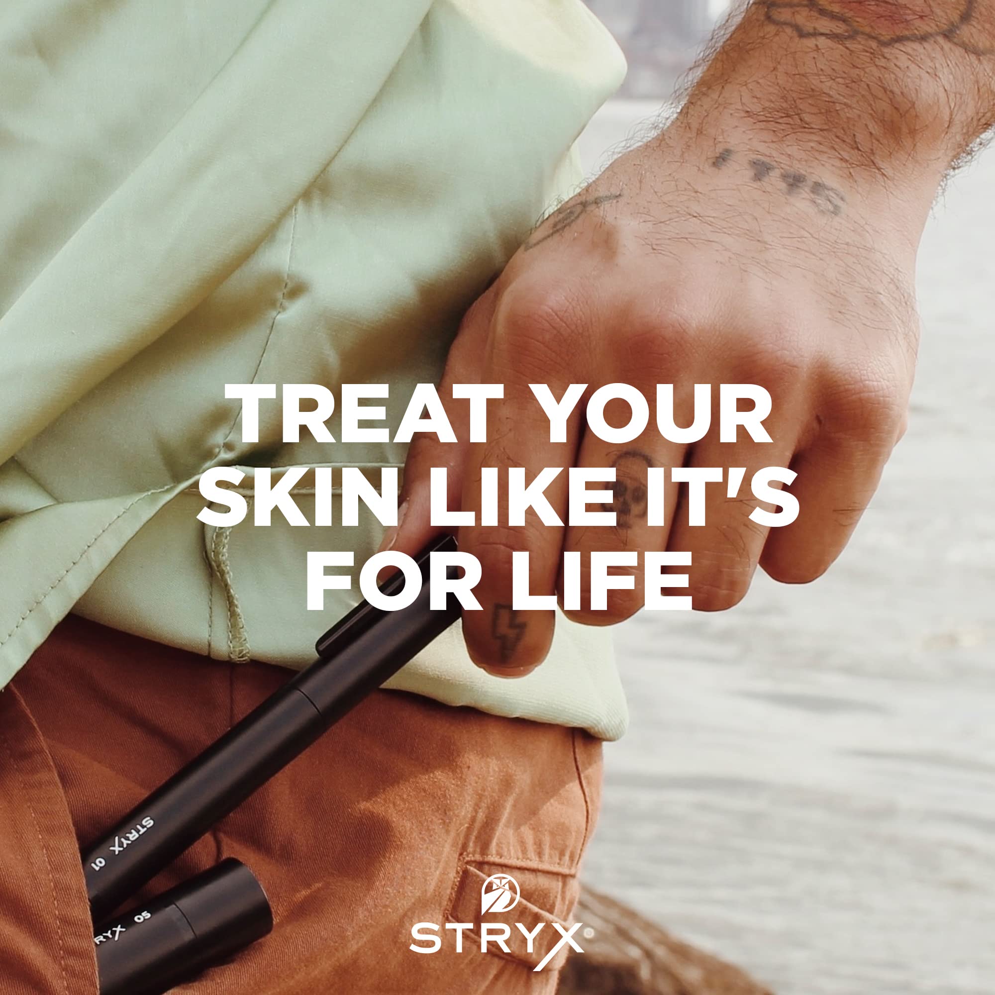 Stryx Concealer Stick Tool for Men - Medium Mahogany | Adaptable Shade & Undetectable Coverage