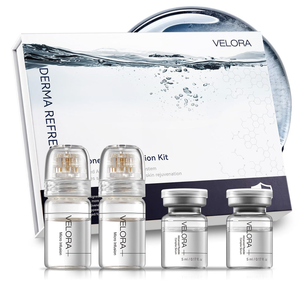 Styirl Micro Infusion System for Face – Hydrating Serum with Hyaluronic Acid & Peptides, 0.25mm Stamp (3-Month Supply)