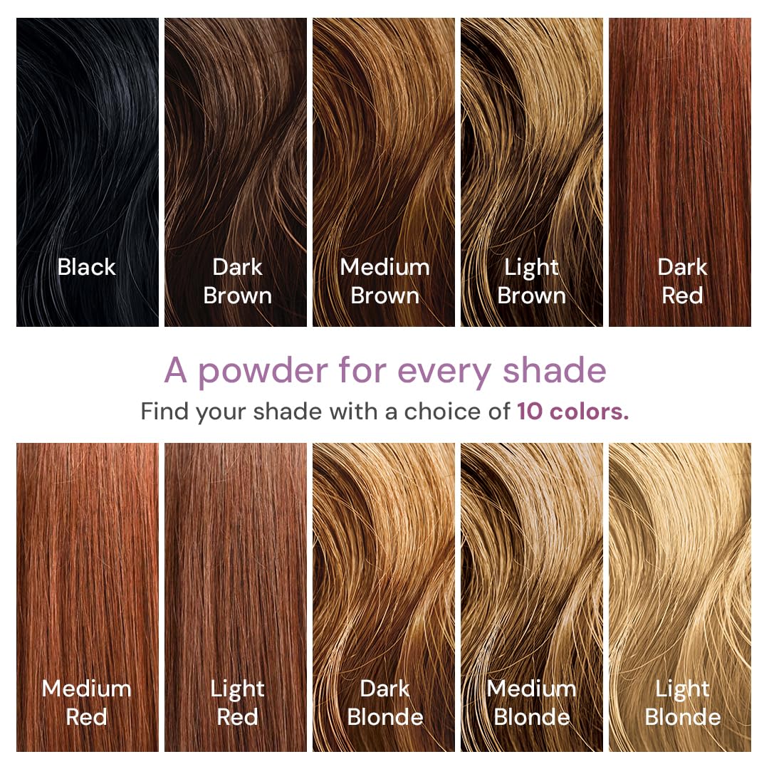 STYLE EDIT Root Cover Up Powder 5-Pack – Dark Red, Water-Resistant, Mess-Free Between Salon Visits
