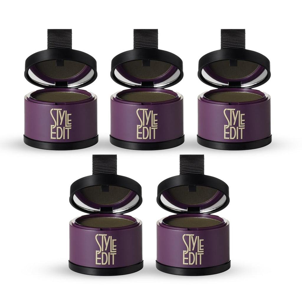 Root Touch Up Powder by STYLE EDIT (5 Pack) – Cover Gray Roots Between Salons