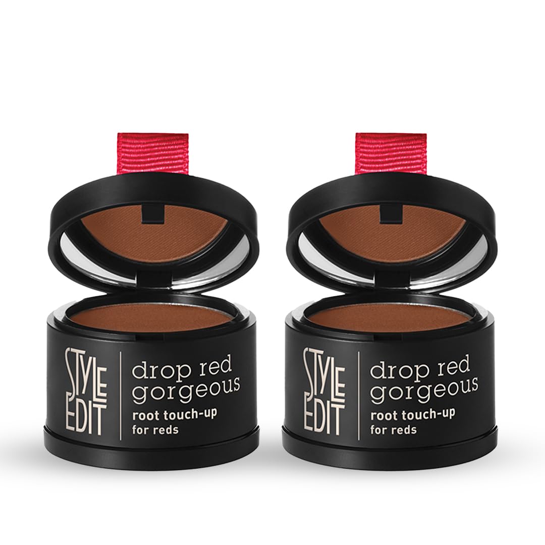 Style Edit Root Touch Up Powder for Medium Red Hair | Conceal Gray Roots, 2-Pack