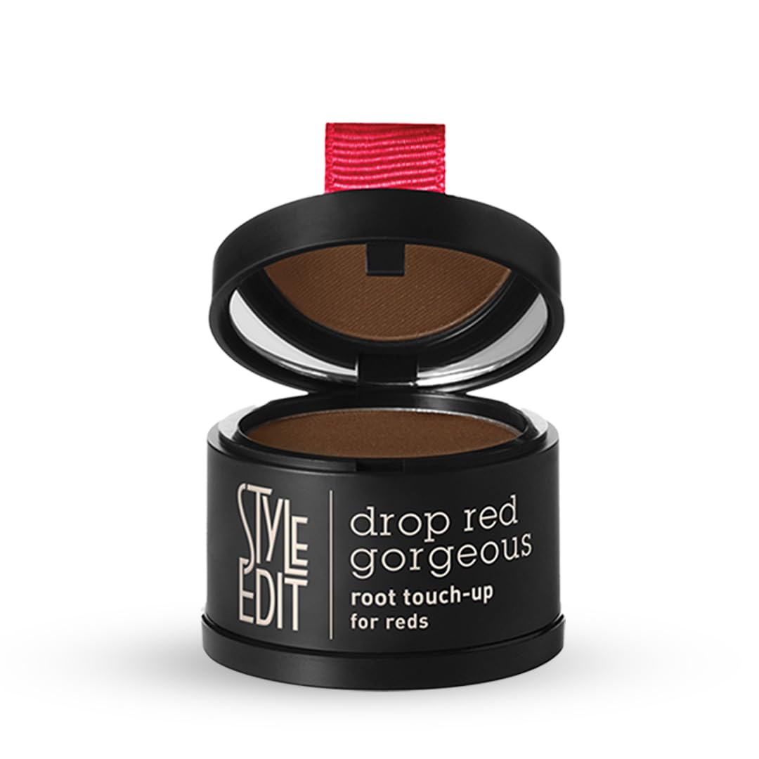 Style Edit Root Touch Up Powder for Dark Red Hair – 2 Pack | Mineral Infused Hairline Coverage