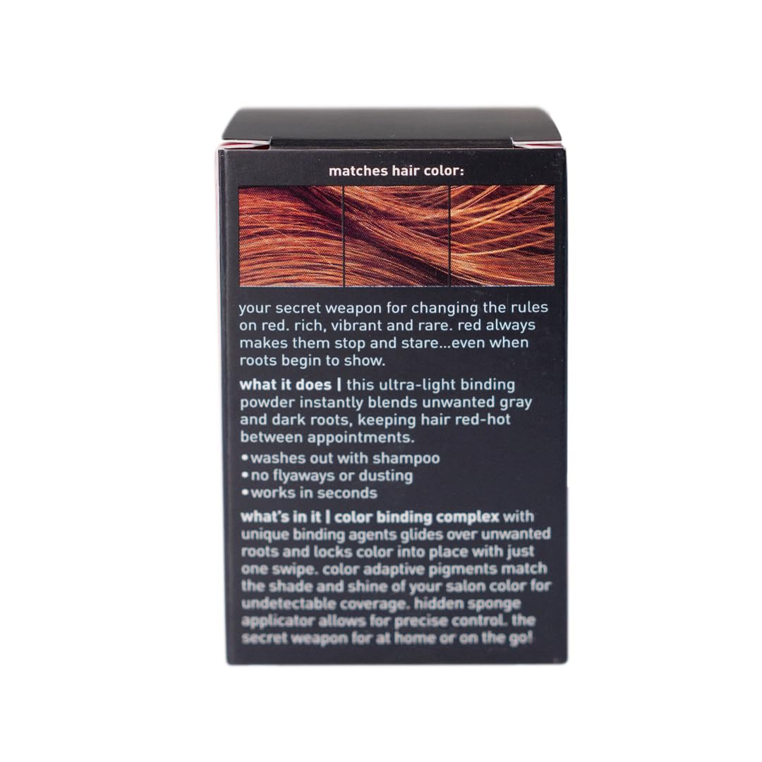 STYLE EDIT Root Cover Up Powder 5-Pack – Dark Red, Water-Resistant, Mess-Free Between Salon Visits